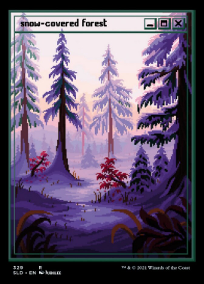 Snow-Covered Forest (Foil Etched) [Secret Lair Drop Series] | Silver Goblin