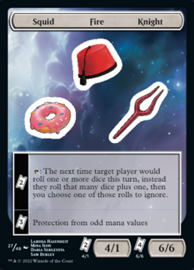 Squid Fire Knight [Unfinity Stickers] | Silver Goblin