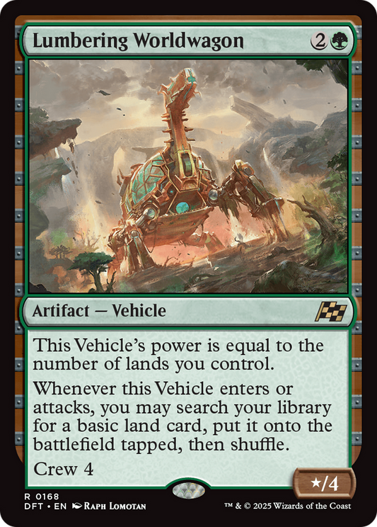 Lumbering Worldwagon Foil (168) - Aetherdrift