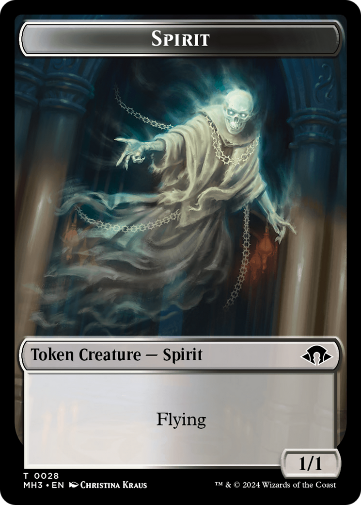 Spirit Token (0028) [Modern Horizons 3 Tokens] | Silver Goblin