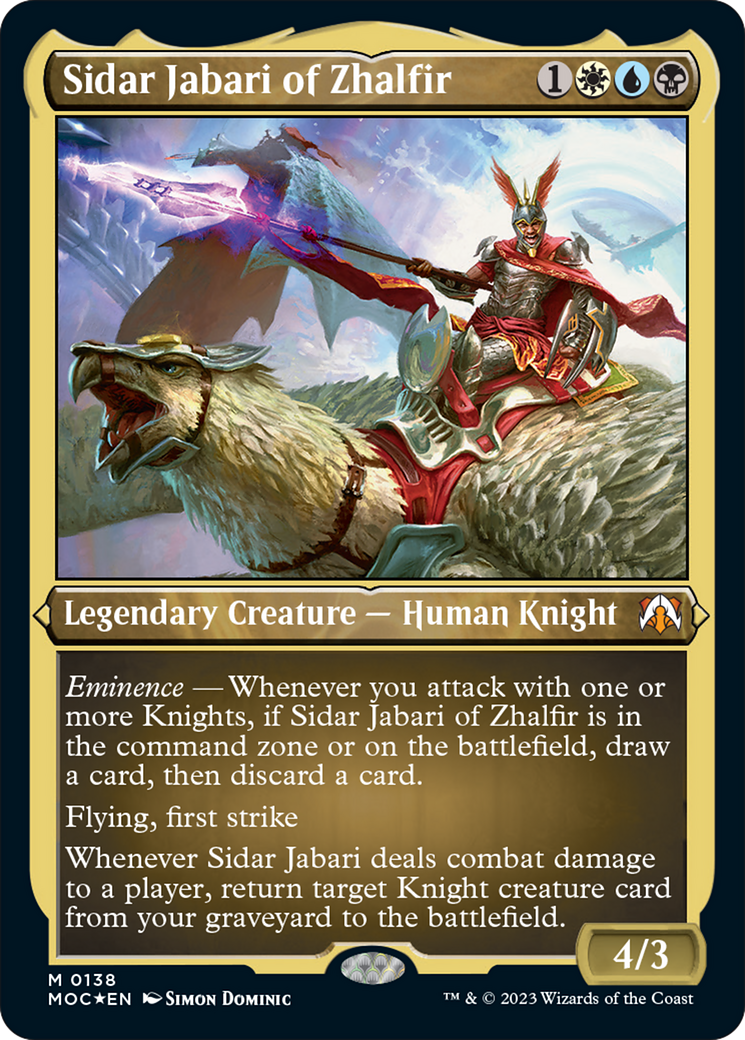 Sidar Jabari of Zhalfir (Display Commander) [March of the Machine Commander] | Silver Goblin