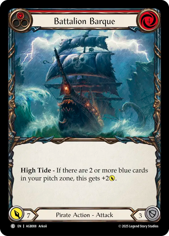 Battalion Barque (Red) (CC Tag) (AGB008) - Armory Deck: Gravy Bones