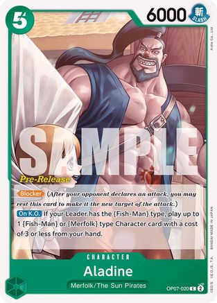 Aladine (OP07-020) Pre-Release Cards