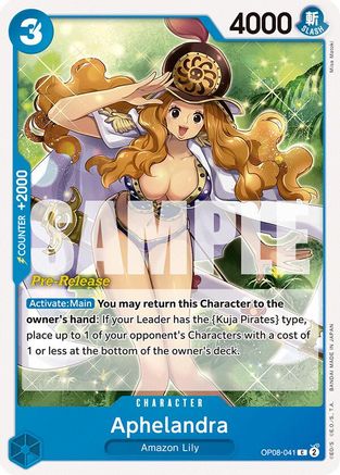 Aphelandra (OP08-041) Pre-Release Cards