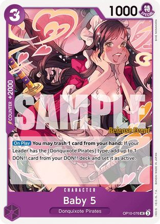 Baby 5 (OP10-076) Release Event Cards