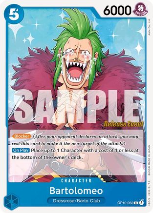 Bartolomeo (OP10-052) Release Event Cards