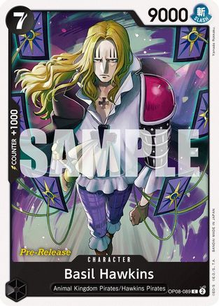Basil Hawkins (OP08-089) Pre-Release Cards