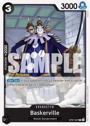 Baskerville (OP07-087) Pre-Release Cards