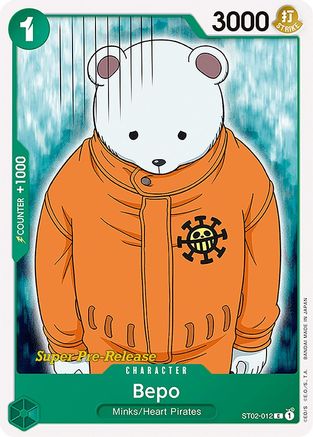 Bepo (ST02-012) Super Pre-Release Cards