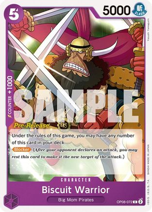 Biscuit Warrior (OP08-072) Pre-Release Cards