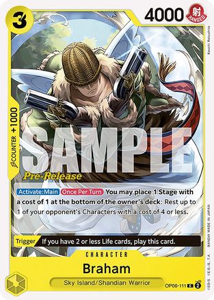 Braham (OP06-111) Pre-Release Cards