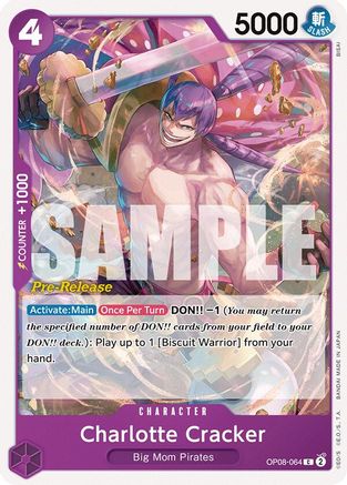 Charlotte Cracker (OP08-064) Pre-Release Cards