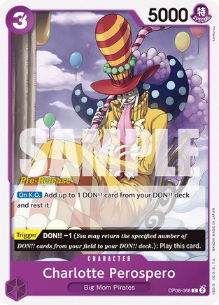 Charlotte Perospero (OP08-068) Pre-Release Cards