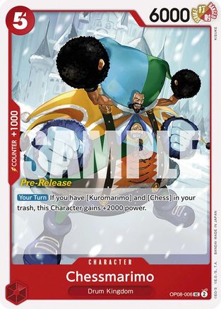 Chessmarimo (OP08-006) Pre-Release Cards