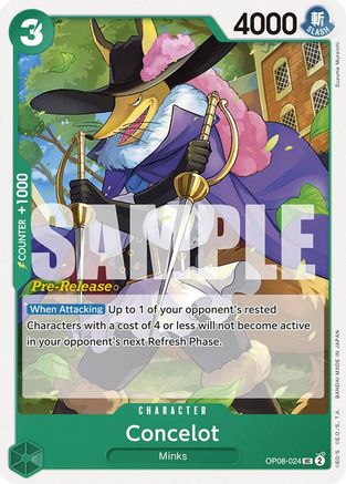 Concelot (OP08-024) Pre-Release Cards