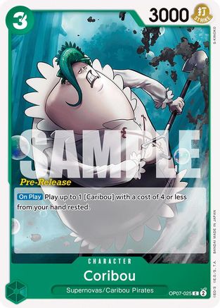Coribou (OP07-025) Pre-Release Cards