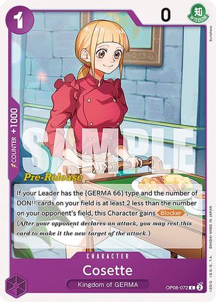 Cosette (OP06-072) Pre-Release Cards