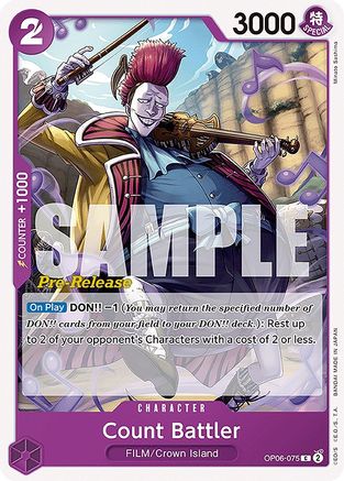 Count Battler (OP06-075) Pre-Release Cards