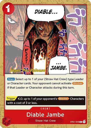 Diable Jambe (ST01-016) Super Pre-Release Cards
