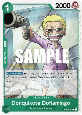 Donquixote Doflamingo (OP05-028) 1st Anniversary Tournament Cards