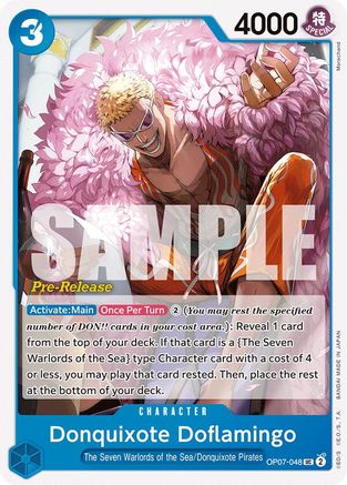 Donquixote Doflamingo (OP07-048) Pre-Release Cards