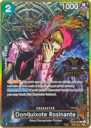 Donquixote Rosinante (One Piece Japanese Version 2nd Anniversary Set) (OP05-030) Foil