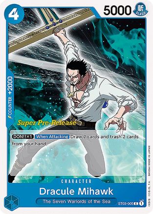 Dracule Mihawk (ST03-005) Super Pre-Release Cards