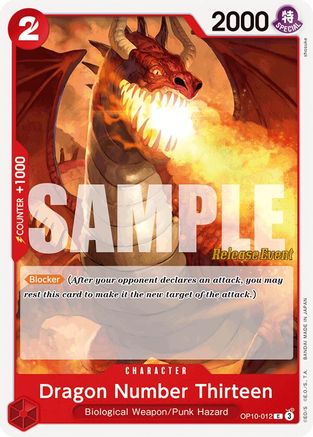 Dragon Number Thirteen (OP10-012) Release Event Cards