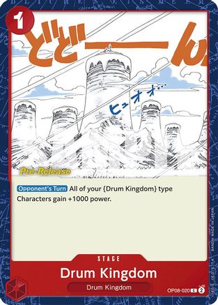 Drum Kingdom (OP08-020) Pre-Release Cards