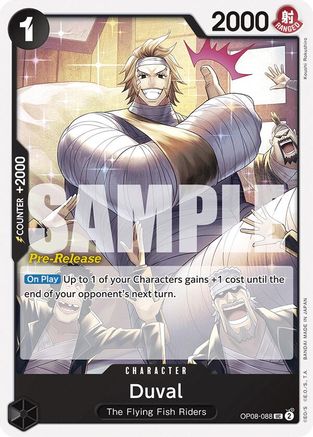 Duval (OP08-088) Pre-Release Cards