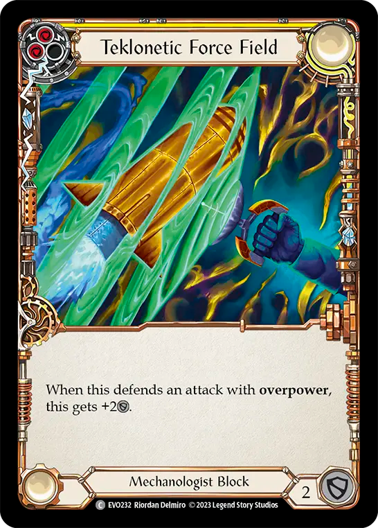 Teklonetic Force Field (Yellow) (EVO232) Rainbow Foil - Bright Lights