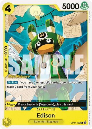 Edison (OP07-100) Pre-Release Cards