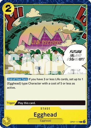 Egghead (OP07-117) Pre-Release Cards
