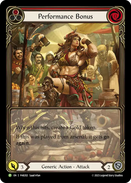 Performance Bonus (Red) (Extended Art) (FAB202) Rainbow Foil - FaB Promos