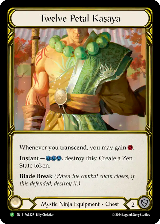 Twelve Petal Kasaya (Golden) (FAB227) Cold Foil - FaB Promos