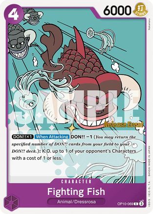 Fighting Fish (OP10-069) Release Event Cards