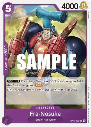 Fra-Nosuke (OP05-070) 1st Anniversary Tournament Cards