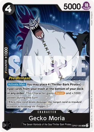 Gecko Moria (OP07-083) Pre-Release Cards