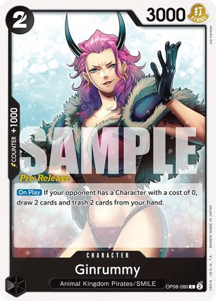 Ginrummy (OP08-086) Pre-Release Cards
