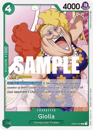 Giolla (OP04-025) Pre-Release Cards