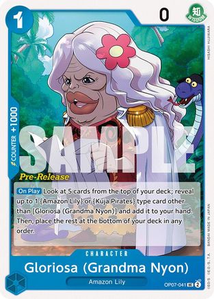Gloriosa (Grandma Nyon) (OP07-041) Pre-Release Cards