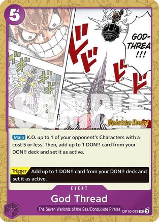 God Thread (OP10-079) Release Event Cards