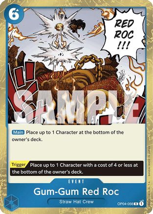 Gum-Gum Red Roc (Jolly Roger Foil) (OP04-056) Foil