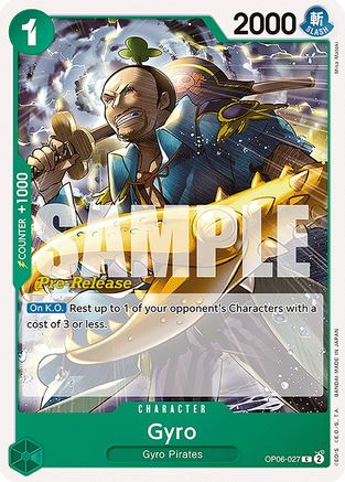 Gyro (OP06-027) Pre-Release Cards