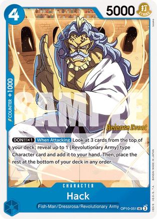 Hack (OP10-051) Release Event Cards