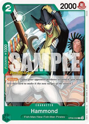 Hammond (OP06-032) Pre-Release Cards