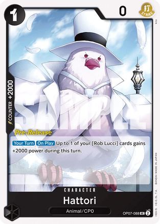 Hattori (OP07-088) Pre-Release Cards