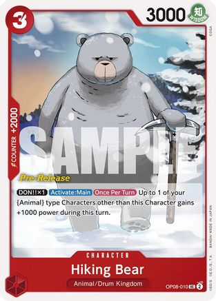 Hiking Bear (OP08-010) Pre-Release Cards