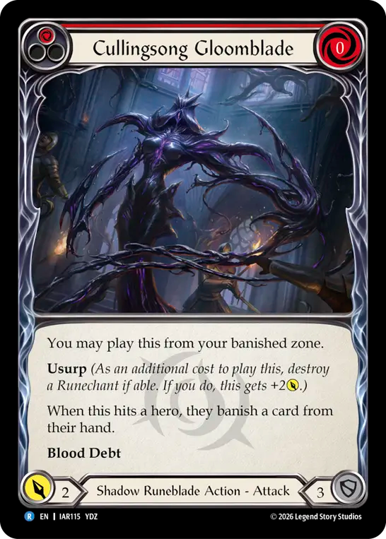 Cullingsong Gloomblade (Red) (IAR115) - Usurp the Shadow Throne