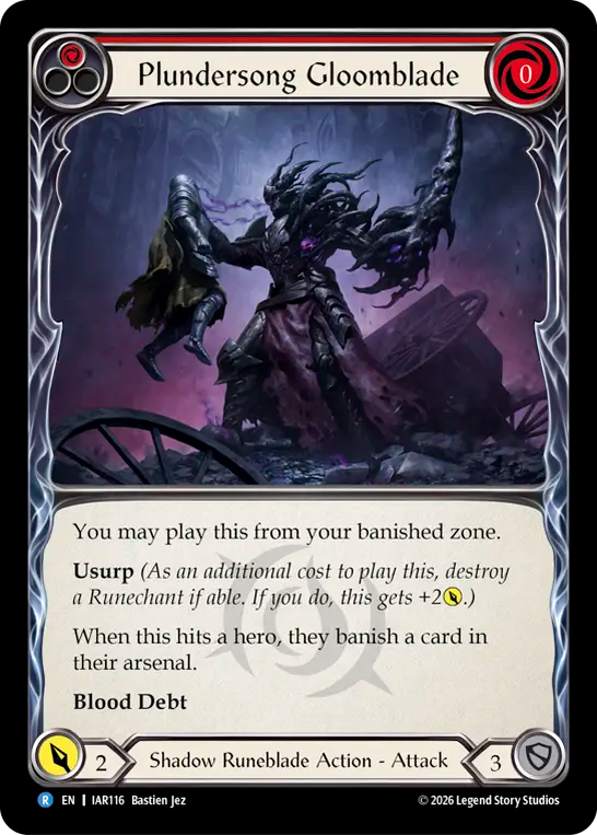 Plundersong Gloomblade (Red) (IAR116) Rainbow Foil - Usurp the Shadow Throne